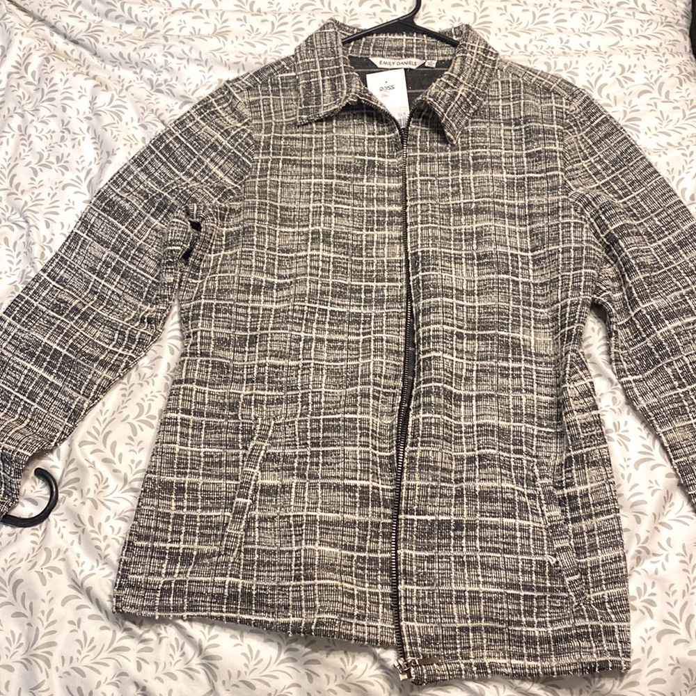 Jacket. Has a little sparkle to it. Still has tags.